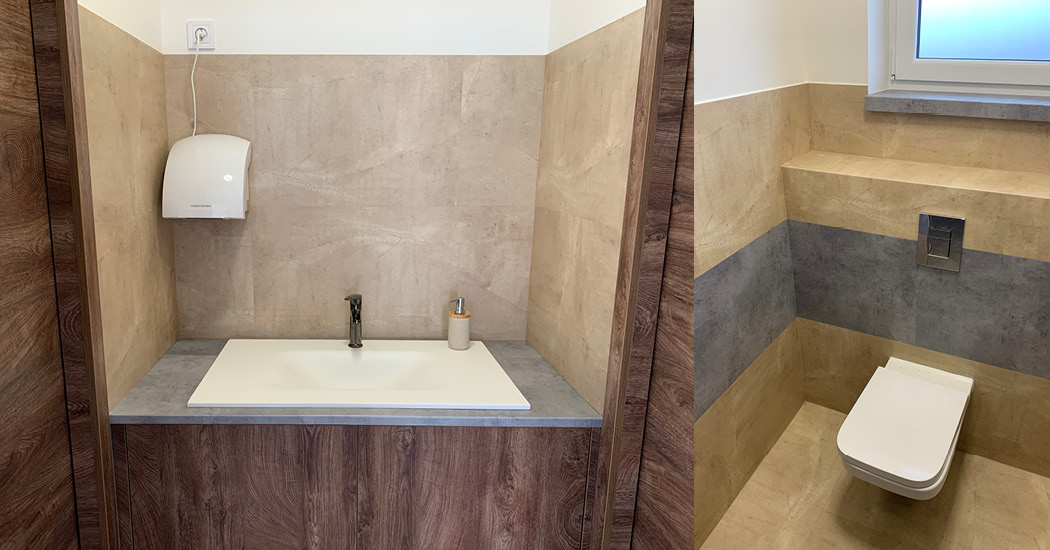 Obklad vinylem Bukoma showroom